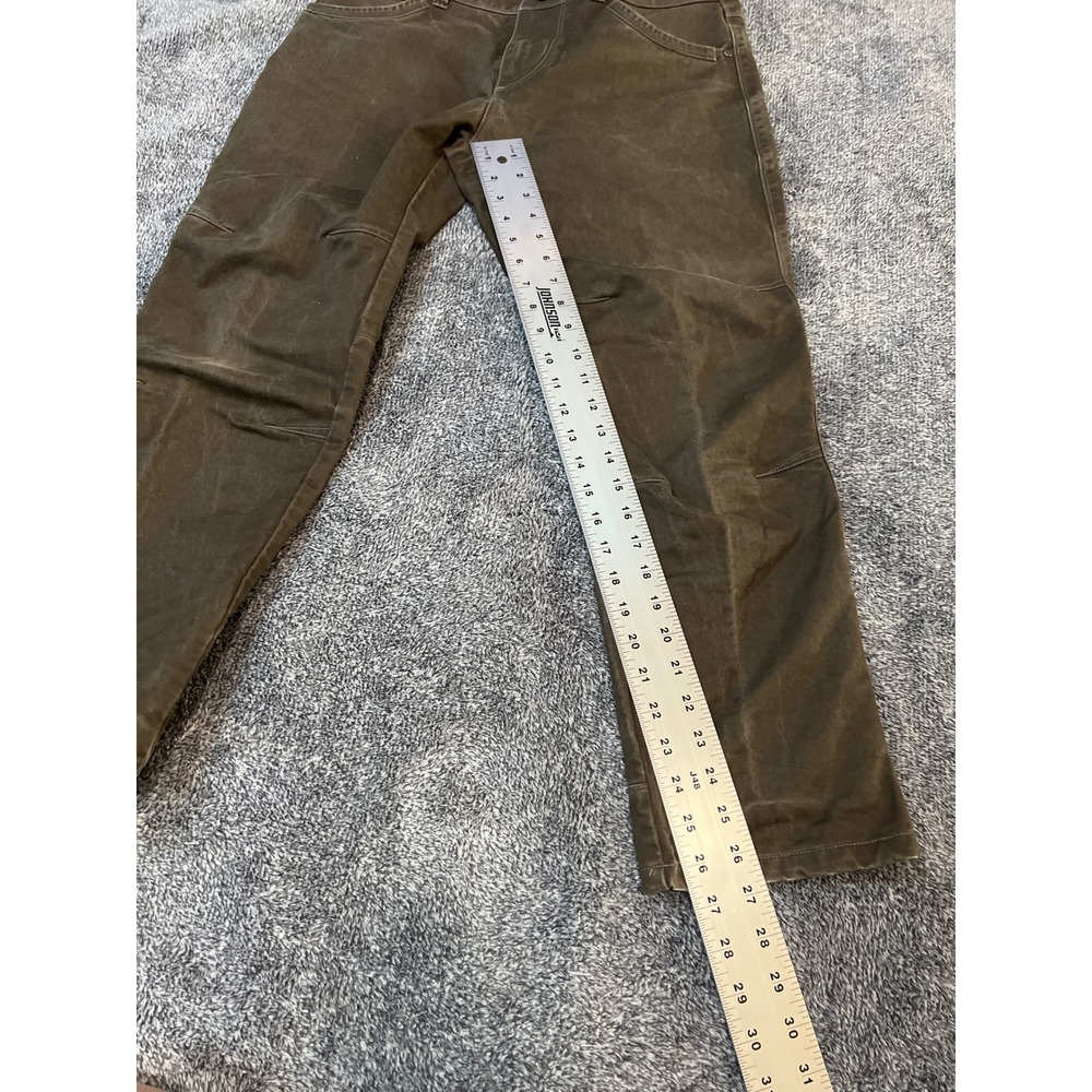 Kuhl Rydr Pants Mens 32x28 Brown Vintage Patina Dye Articulated Knee Canvas Work - Picture 2 of 15